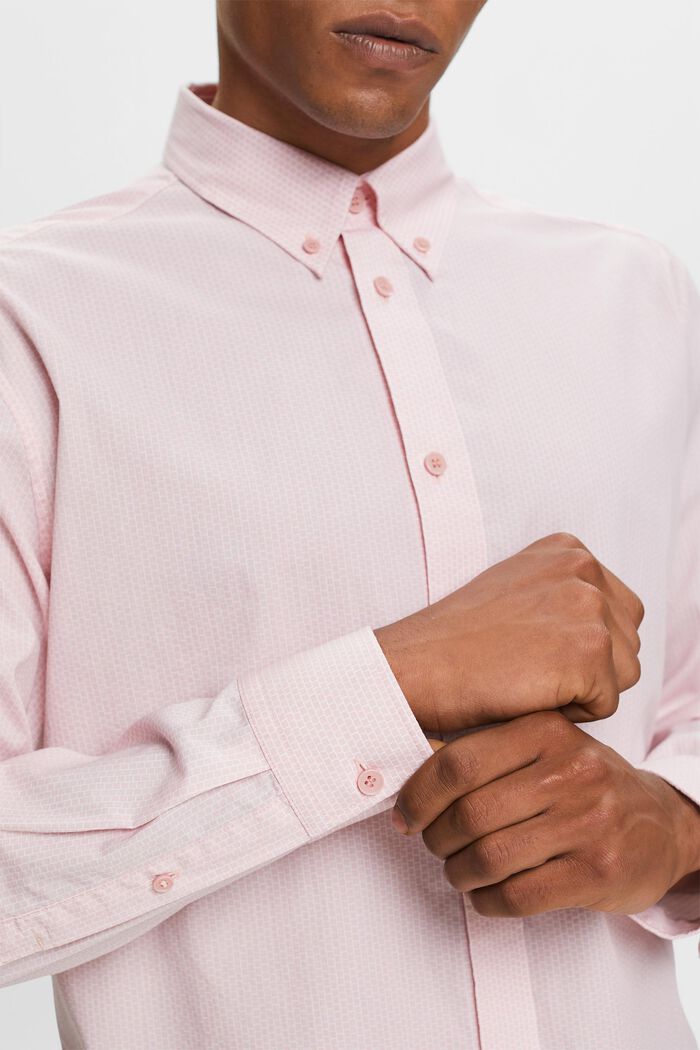 Camisa en popelina de algodón, OLD PINK, detail image number 2
