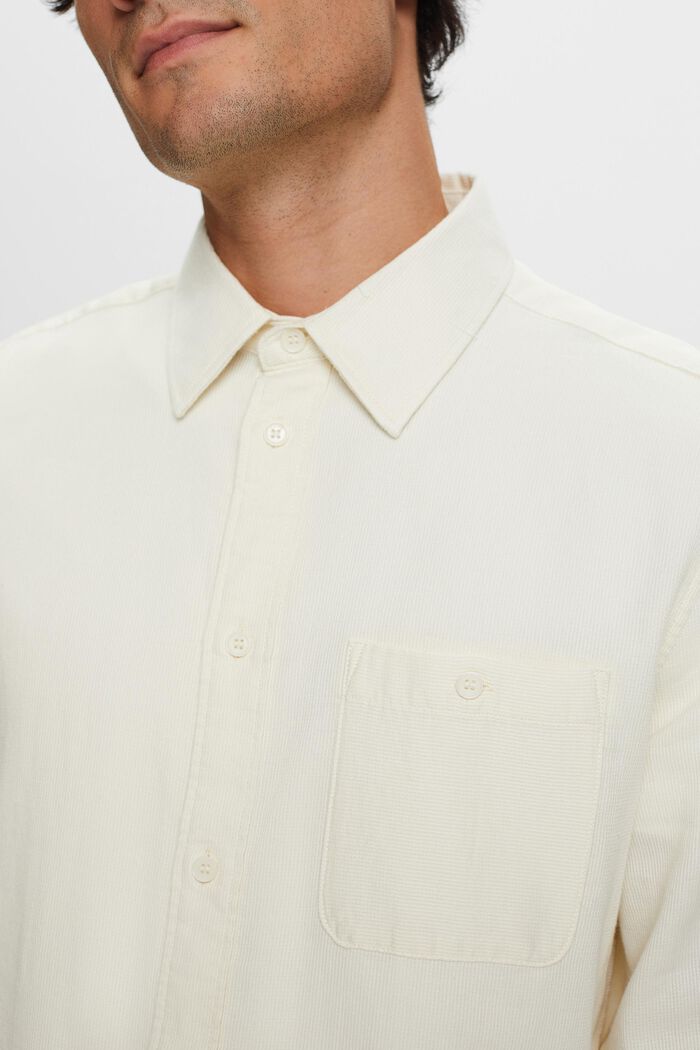 Camisa de corte ceñido con textura, 100% algodón, ICE, detail image number 2