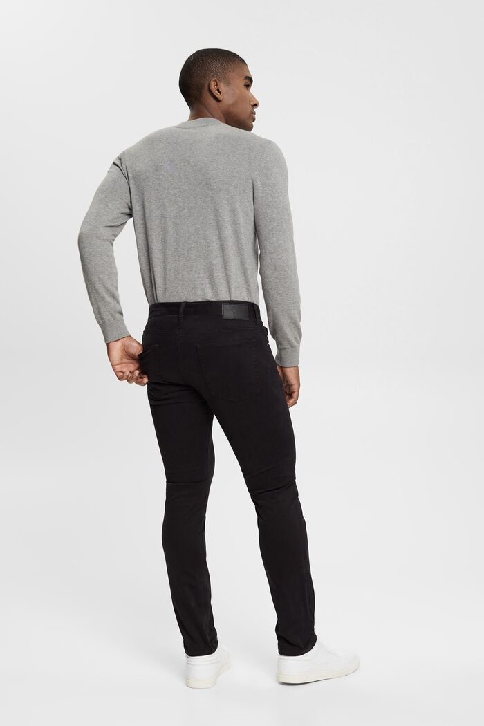 Pantalones slim fit, algodón ecológico, BLACK, detail image number 3