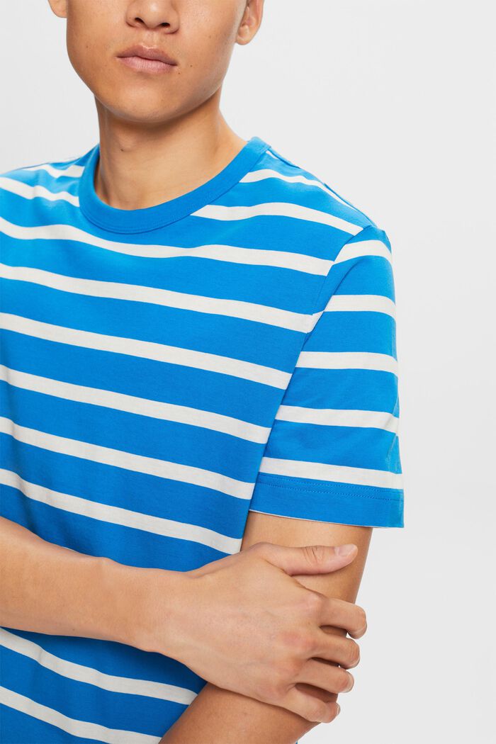 Camiseta a rayas en tejido jersey de algodón, BLUE, detail image number 2
