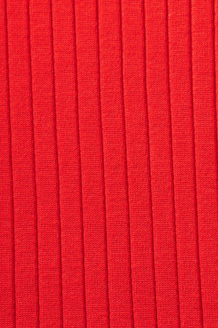 Vestido plisado en punto de canalé, RED, detail image number 6