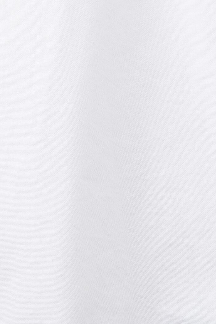 Camisa de cuello abotonado en popelina de algodón, WHITE, detail image number 5