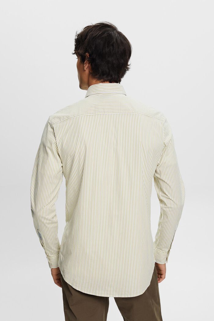 Camiseta de popelina de algodón a rayas, PISTACHIO GREEN, detail image number 3