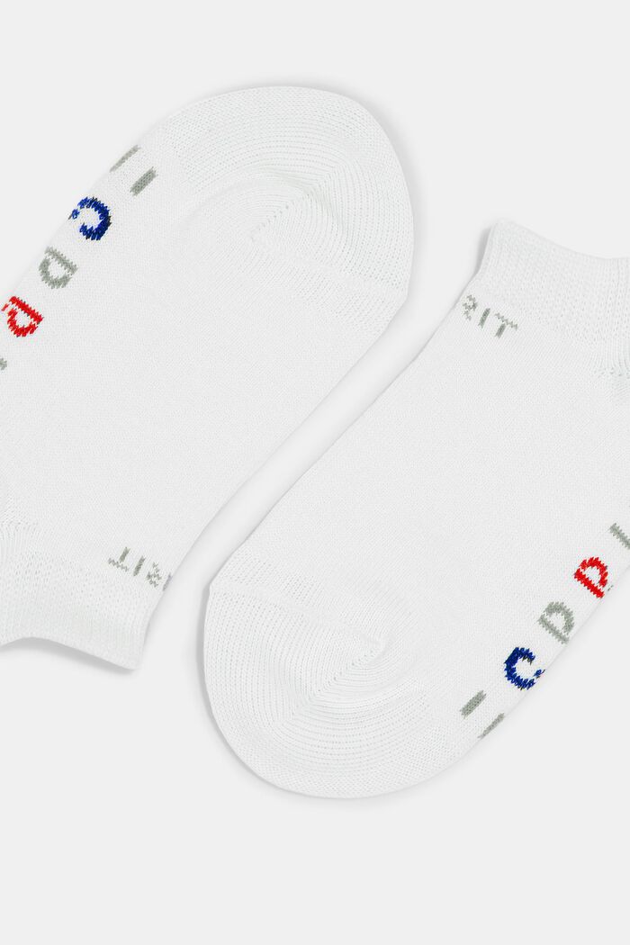 Pack de dos pares de calcetines para deportivas con logotipo, OFF WHITE, detail image number 1