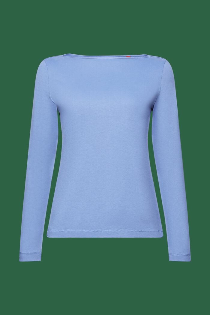 Camiseta de manga larga de algodón ecológico, BLUE LAVENDER, detail image number 5