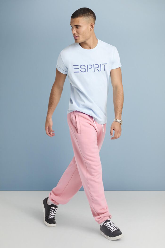 Camiseta unisex en jersey de algodón con logotipo, PASTEL BLUE, detail image number 4