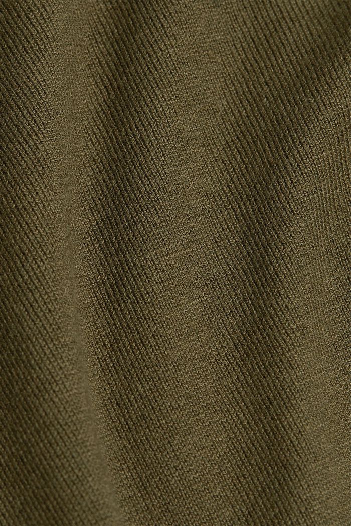 Cárdigan en mezcla de algodón ecológico, KHAKI GREEN, detail image number 1