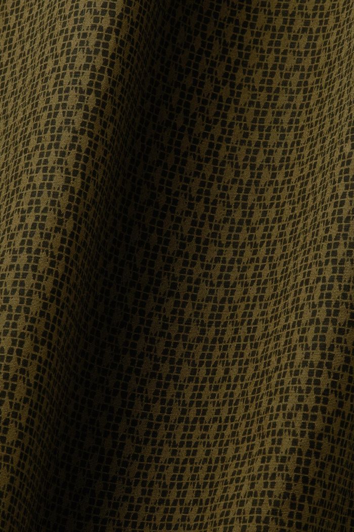 Camisa holgada de algodón con estampado, DARK KHAKI, detail image number 5