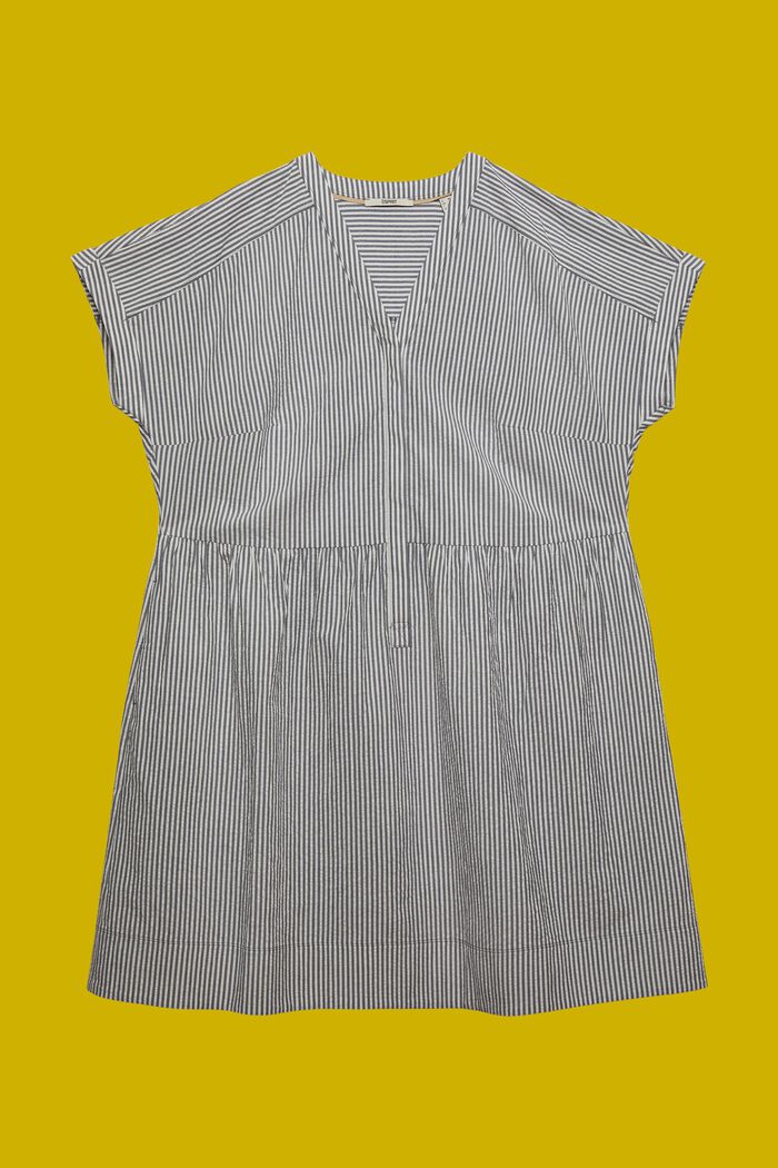 CURVY Vestido de sirsaca, 100% algodón, NAVY, detail image number 6