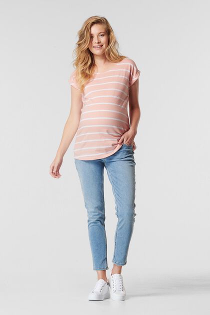 Camiseta a rayas, LIGHT PINK, overview