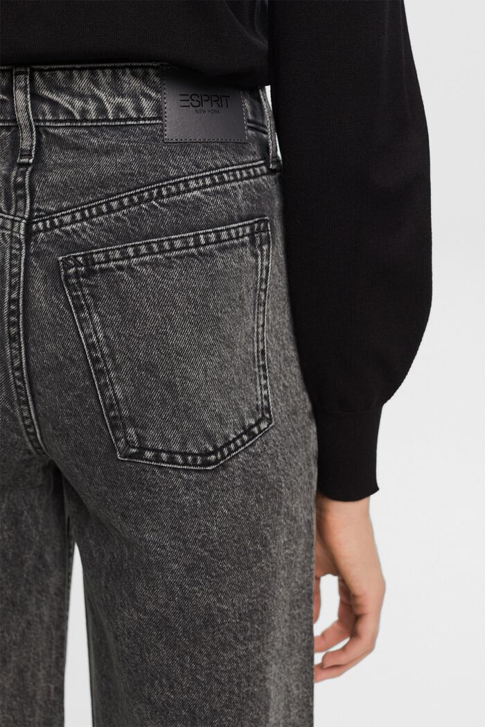 Jeans high-rise retro wide leg, GREY DARK WASHED, detail image number 4
