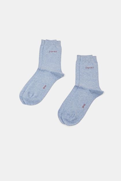 Pack de 2 pares de calcetines de punto, en algodón ecológico
