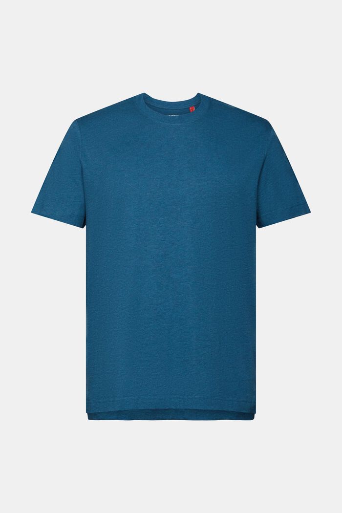 Camiseta de cuello redondo, 100% algodón, GREY BLUE, detail image number 5