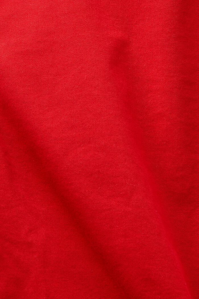 Pantalón corto de sarga con dobladillo, DARK RED, detail image number 6