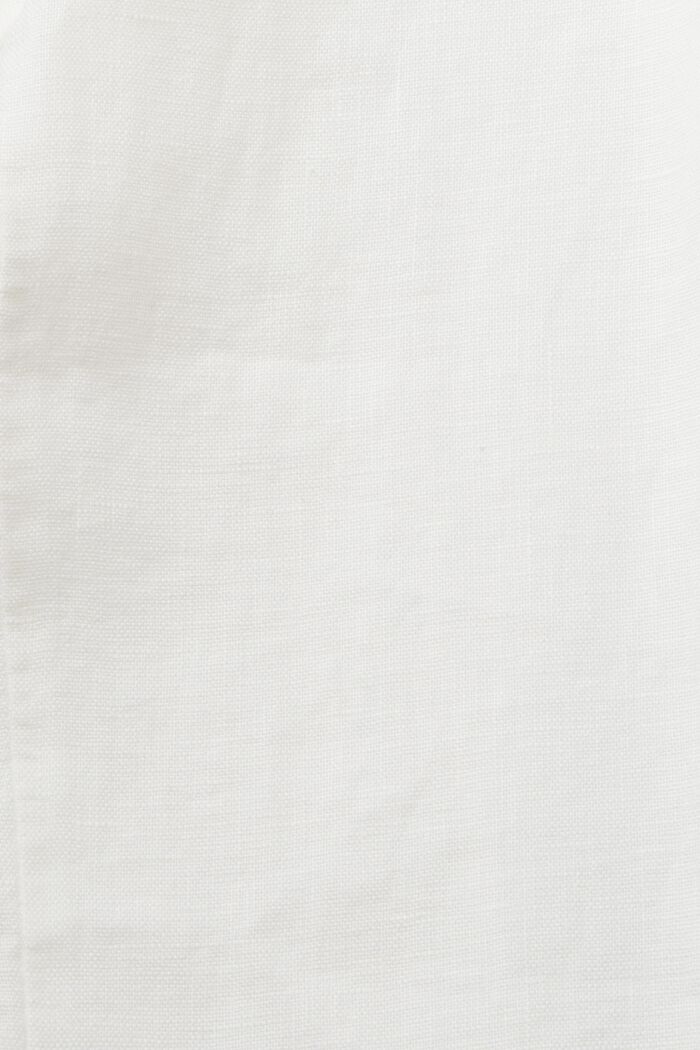 Pantalones de lino con pernera ancha, OFF WHITE, detail image number 6