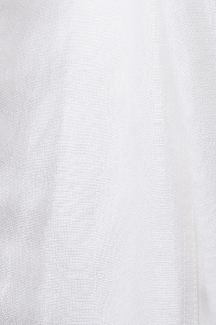 Pantalones anchos, mezcla de lino, WHITE, detail image number 6