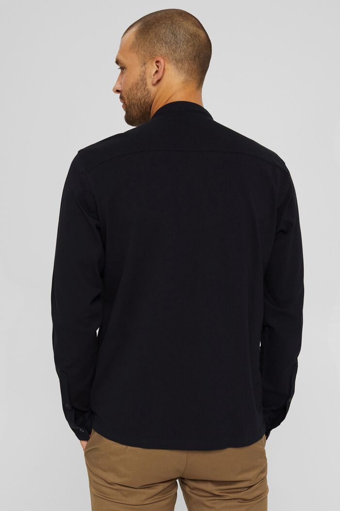 Camiseta de manga larga de piqué, algodón ecológico mercerizado, BLACK, detail image number 3