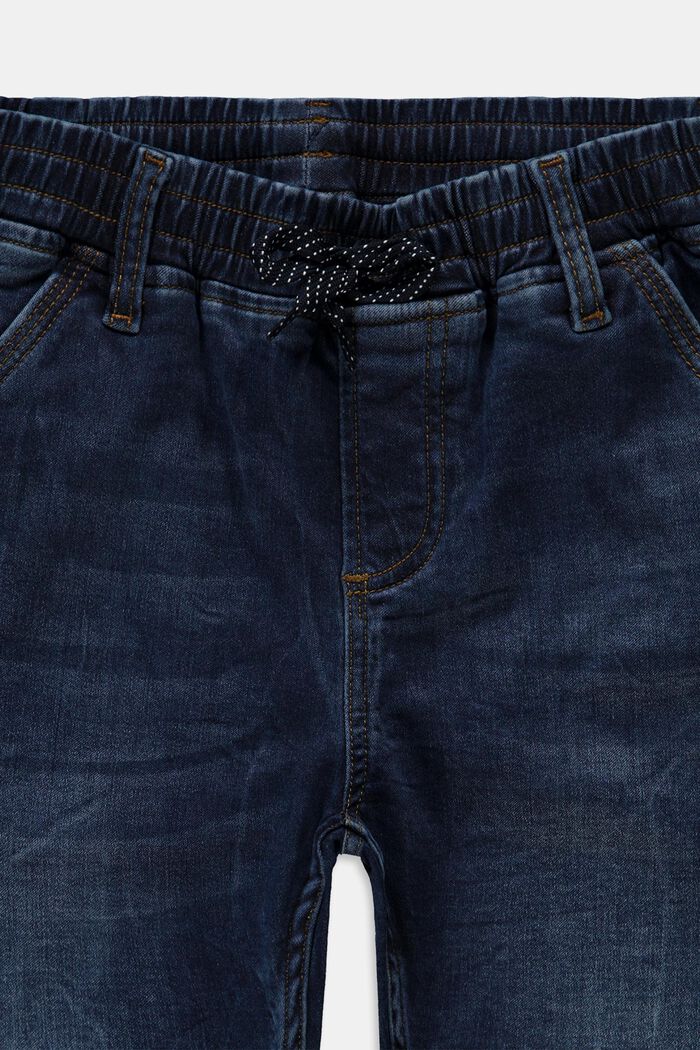 Vaqueros con cintura elástica, BLUE DARK WASHED, detail image number 2