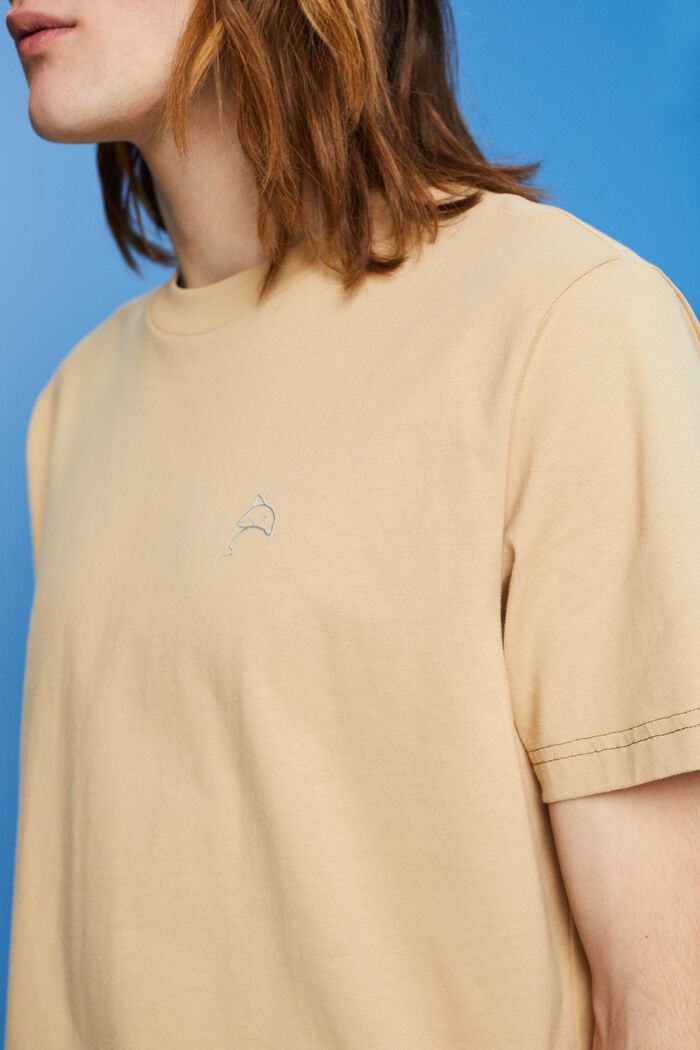 Camiseta de algodón con estampado de delfín, SAND, detail image number 2