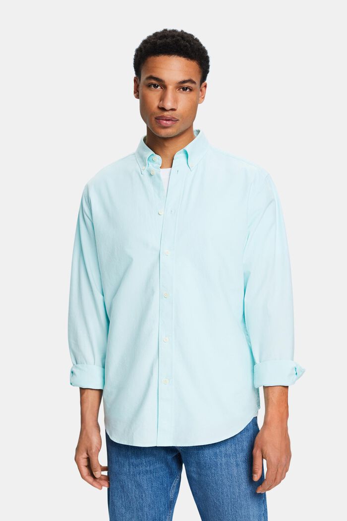 Camiseta oxford de algodón, LIGHT AQUA GREEN, detail image number 0