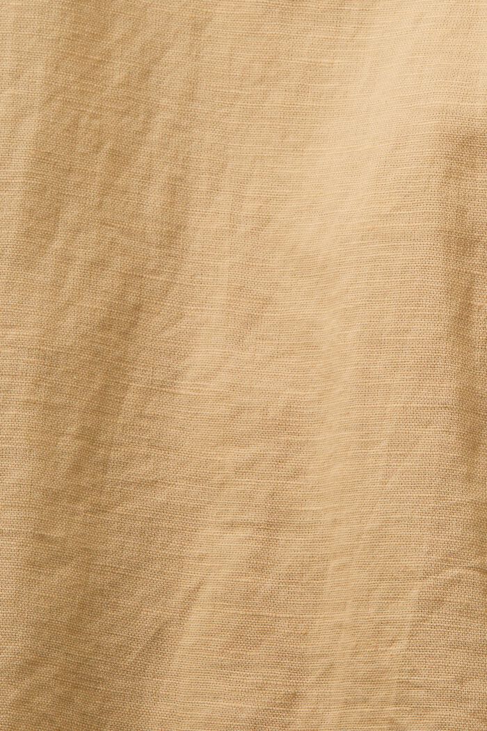 Camisa de lino y algodón, BEIGE, detail image number 5
