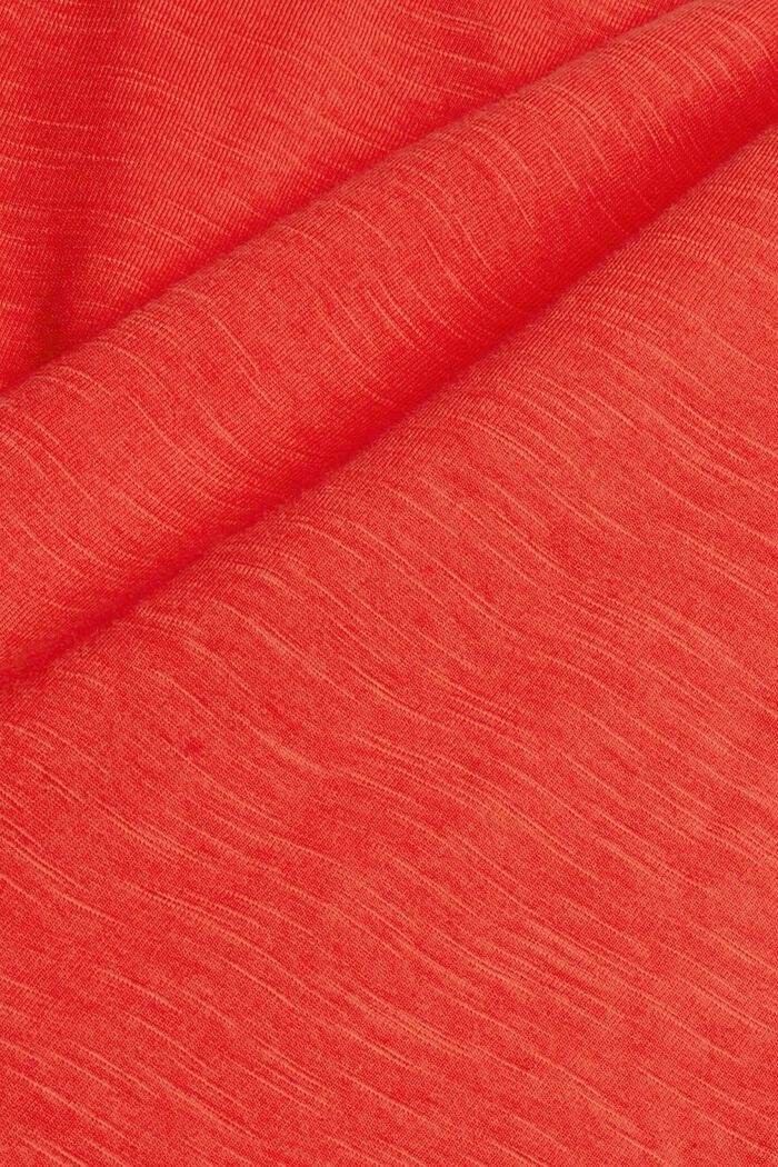 Camiseta de manga larga realizada en 100% algodón ecológico, ORANGE RED, detail image number 4