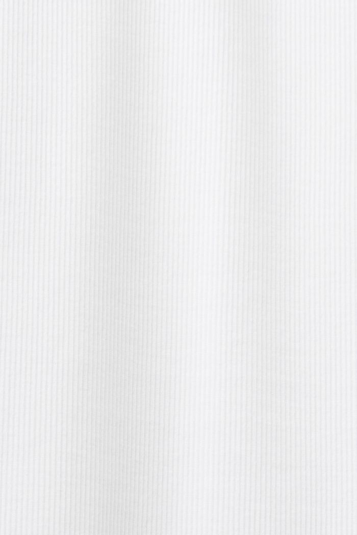 Vestido midi de jersey elástico, algodón elástico, WHITE, detail image number 5