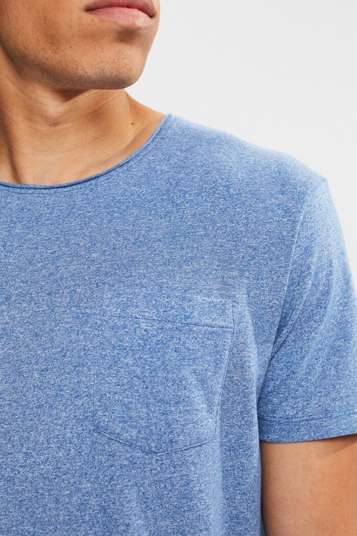 Reciclada: camiseta de jersey jaspeada, BLUE, detail image number 0