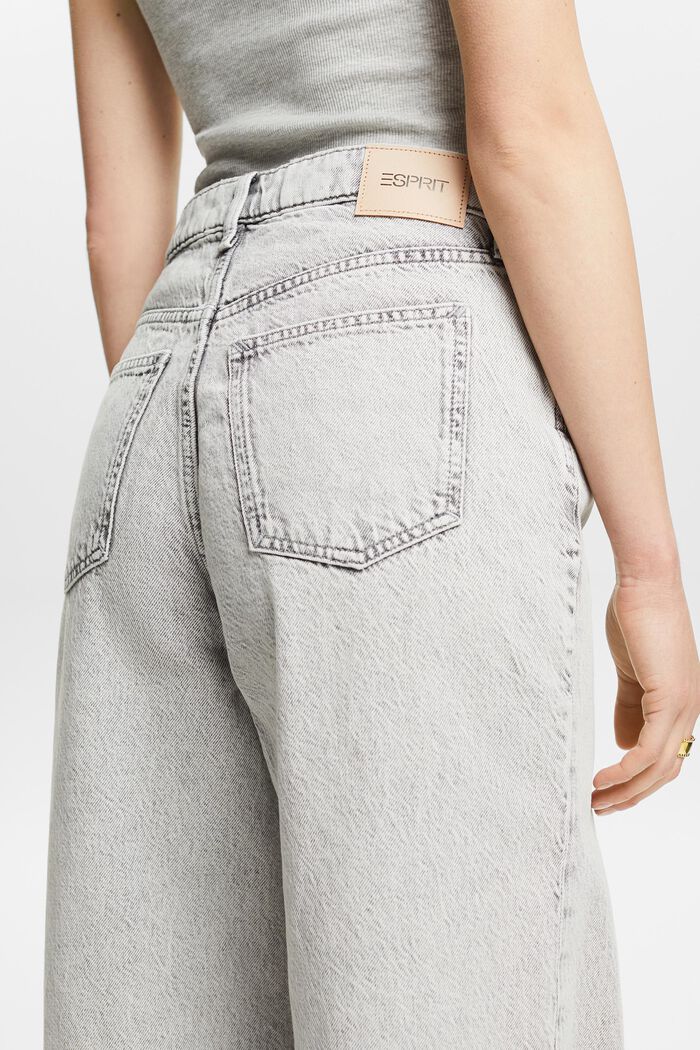 Jeans high-rise retro wide leg, GREY LIGHT WASHED, detail image number 3