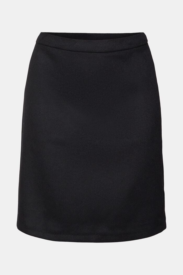 Minifalda en mezcla de lana, BLACK, overview