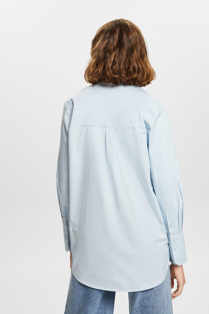 Blusa camisera con corte holgado, LIGHT BLUE, detail image number 4