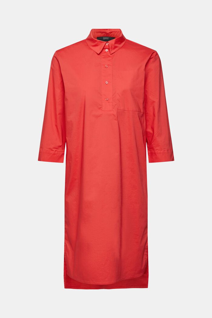 Blusa camisera de popelina, RED, detail image number 6
