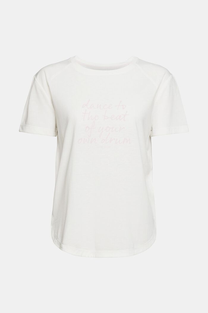 Camiseta deportiva con estampado, LENZING™ ECOVERO™, OFF WHITE, detail image number 6
