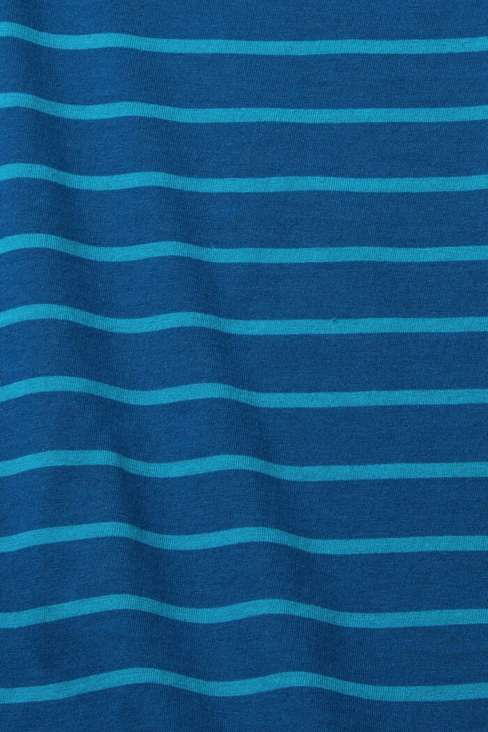Camiseta de manga larga con estampado de rayas, PETROL BLUE, detail image number 1