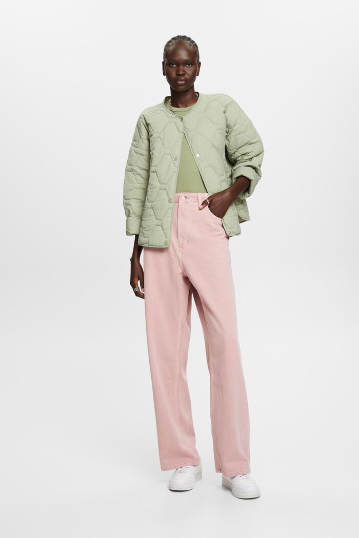 Pantalón de sarga y de pernera ancha, 100% algodón, OLD PINK, detail image number 1