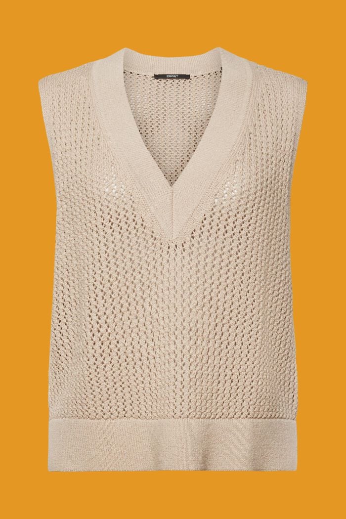 Jersey sin mangas, mezcla de algodón, LIGHT TAUPE, detail image number 5