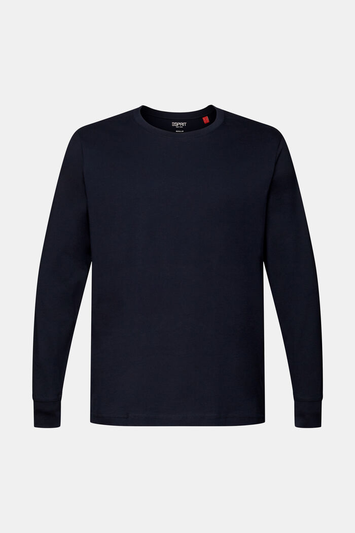 Camiseta de manga larga de tejido jersey, 100% algodón, NAVY, detail image number 6