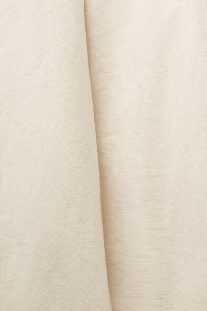 Pantalón con bragueta de botones lino de algodón, CREAM BEIGE, detail image number 6