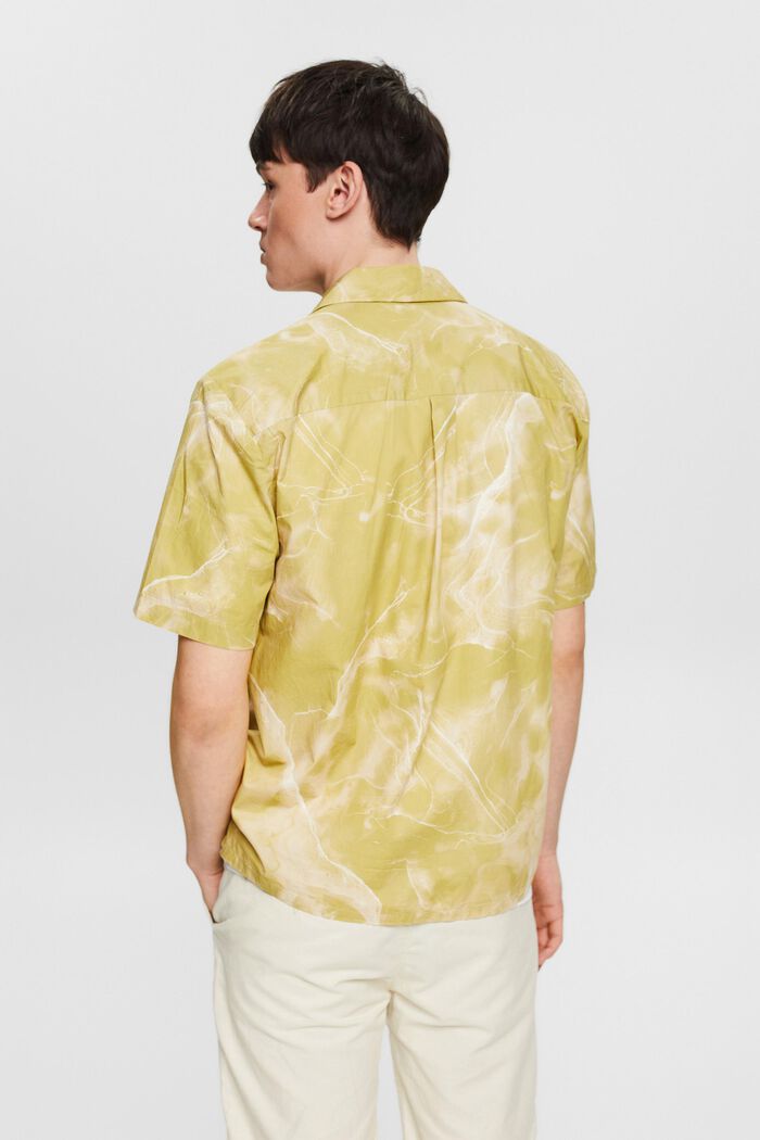 Camisa con estampado marmolado, LIME YELLOW, detail image number 3