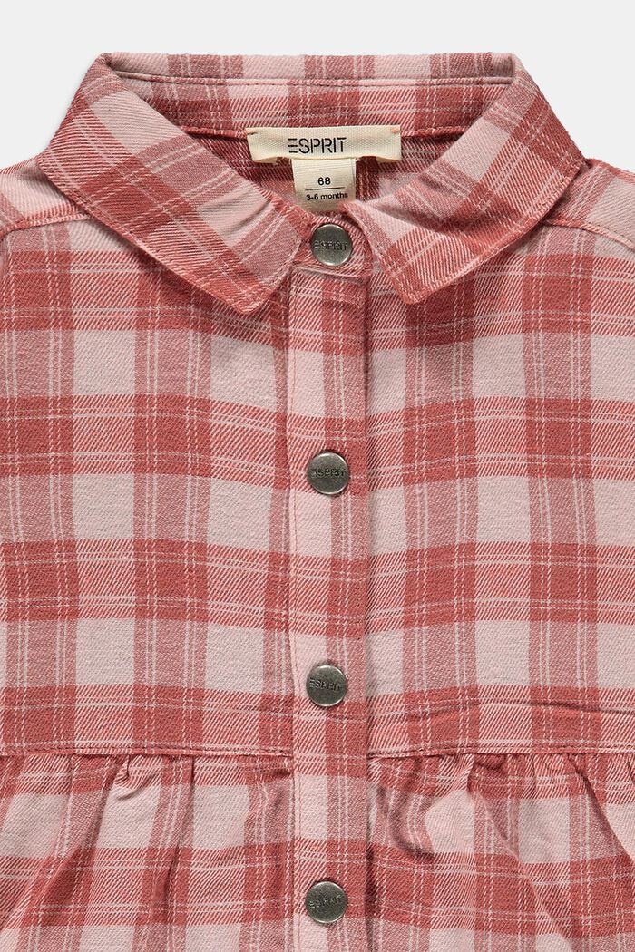 Vestido camisero de franela de algodón, PASTEL PINK, detail image number 1