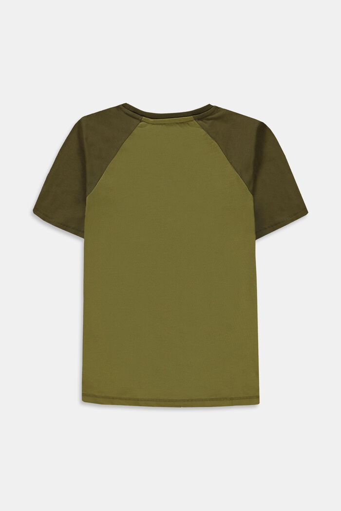 Camiseta con estampado en 100% algodón, LEAF GREEN, detail image number 1