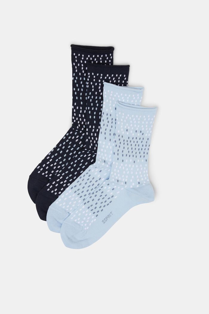 Pack de 2 pares de calcetines estampados, algodón ecológico, SORTIMENT, detail image number 0
