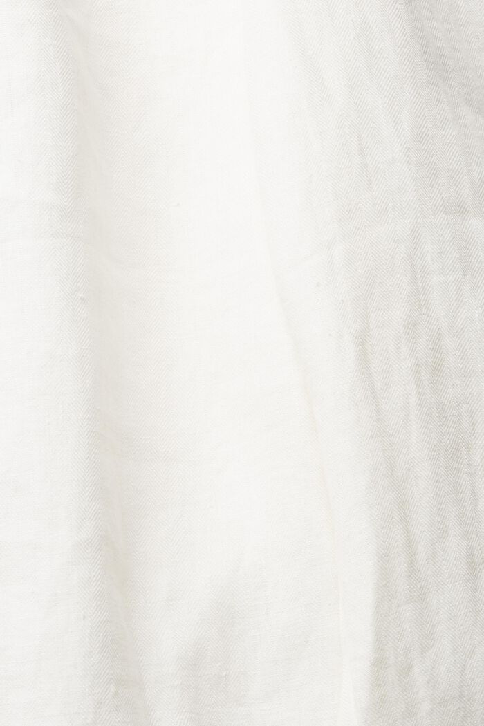 Pantalón en 100% lino, OFF WHITE, detail image number 4