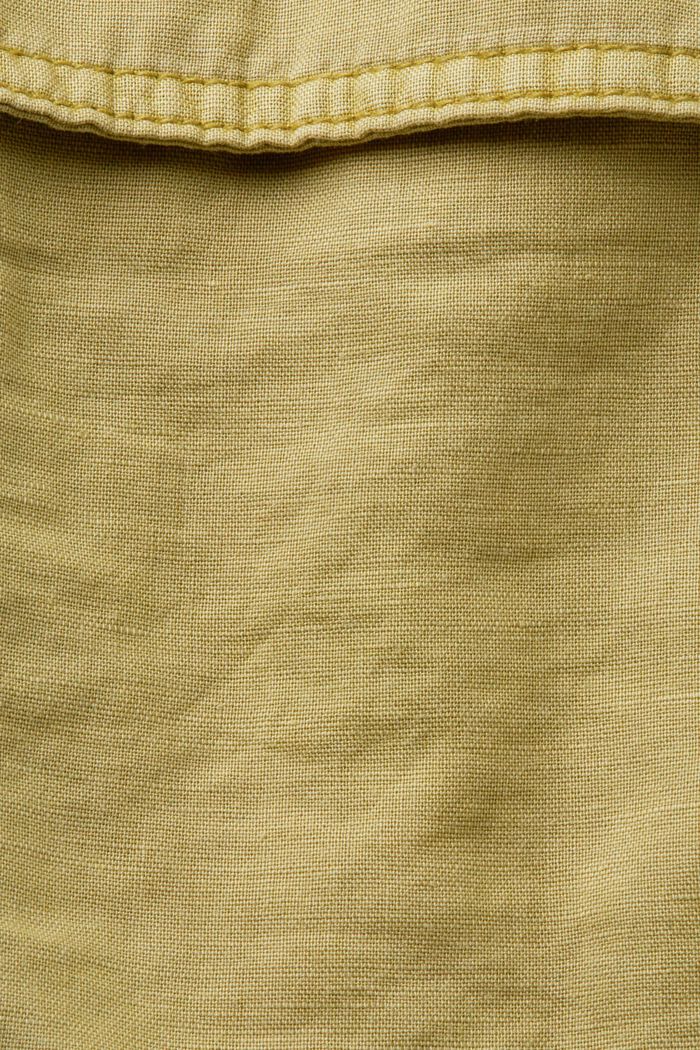 Minifalda estilo cargo, mezcla de lino, PISTACHIO GREEN, detail image number 6