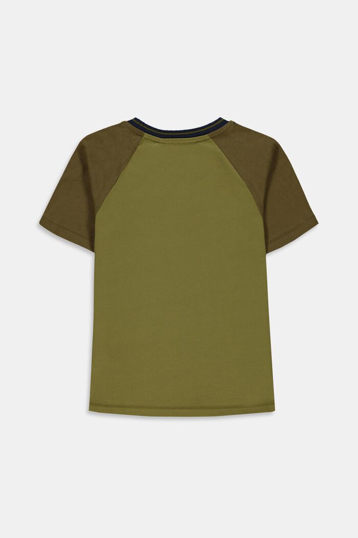 Camiseta con bordado, 100 % algodón, LEAF GREEN, detail image number 1