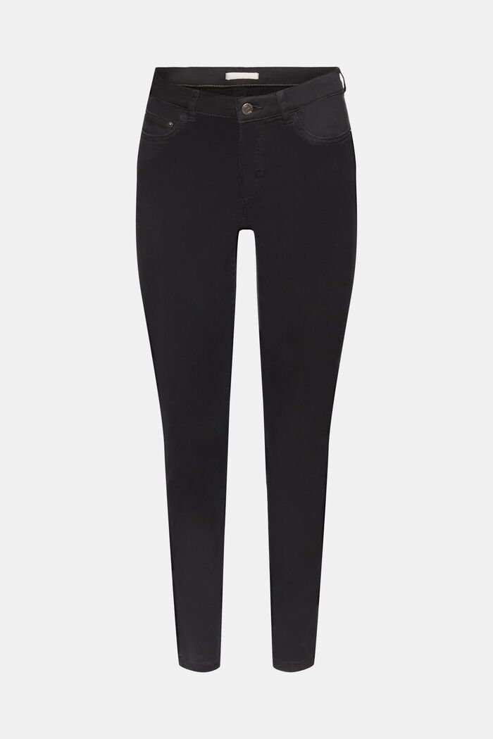 Pantalones pitillo de tiro medio, BLACK, detail image number 7