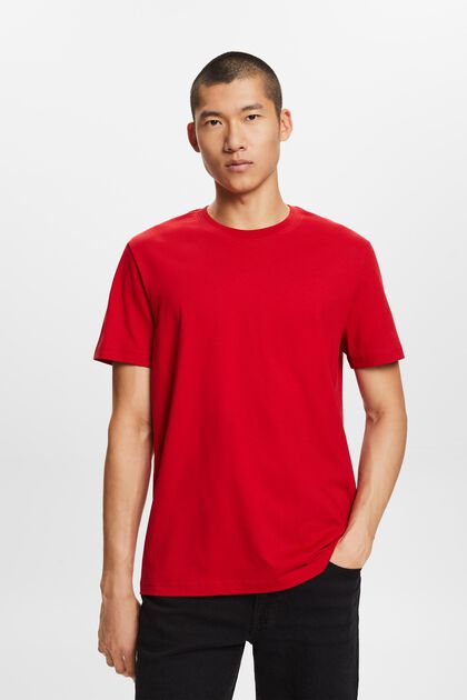Camiseta de cuello redondo en tejido jersey de algodón Pima