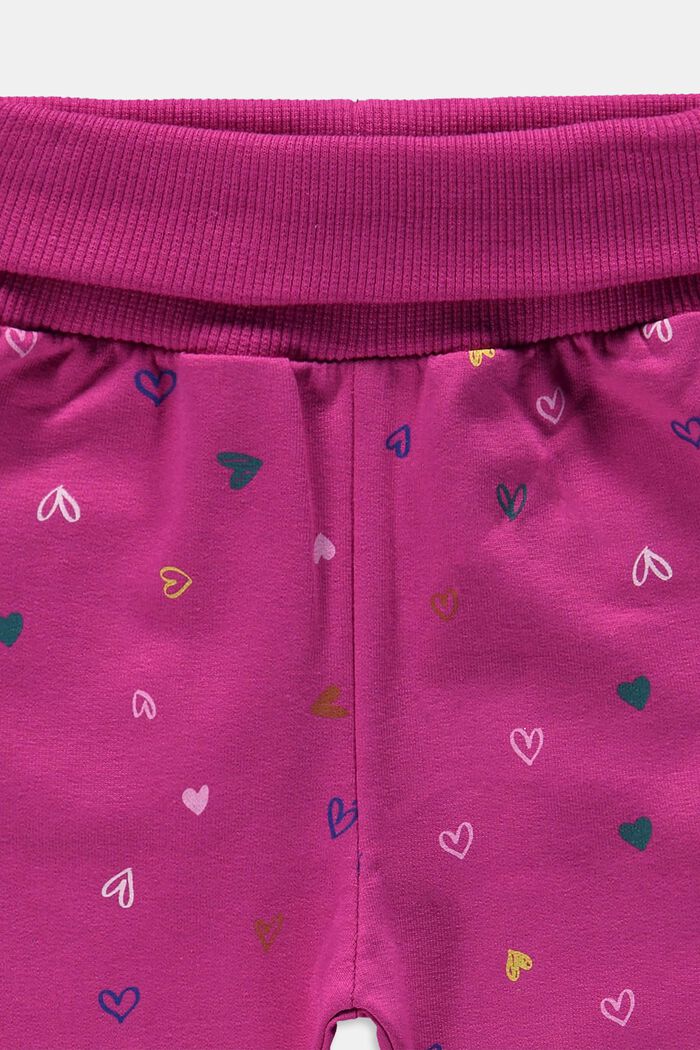 Pantalón deportivo con estampado allover, DARK PINK, detail image number 1