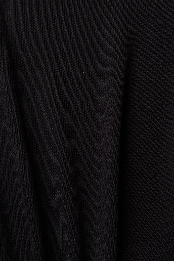 Jersey de canalé, LENZING™ ECOVERO™, BLACK, detail image number 1