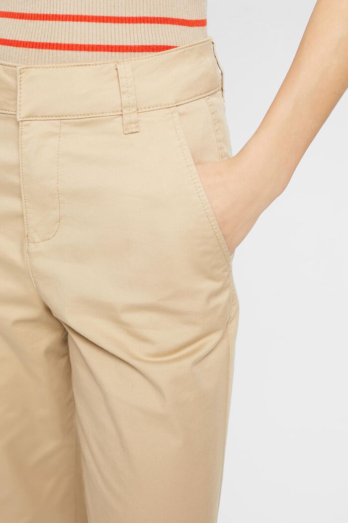 Pantalón chino de pernera recta y tiro alto, SAND, detail image number 2